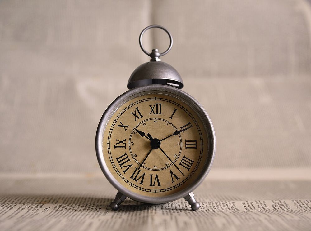 A clock measuring time
