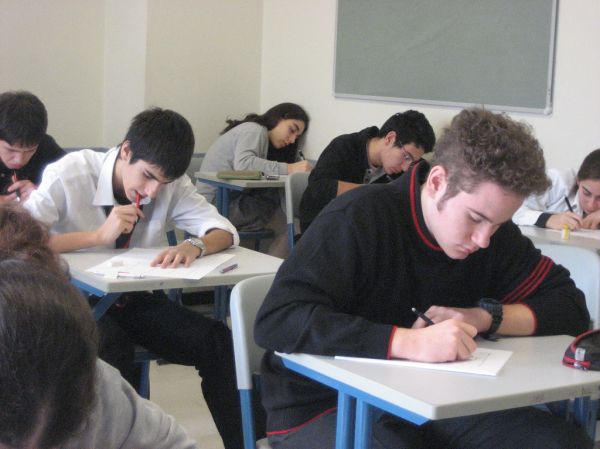 A candidate writing a competitive exam